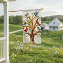 Welcome to the Flock Burlap Flag House