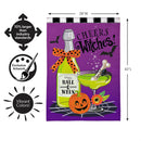 Cheers Witches! Burlap Flag House