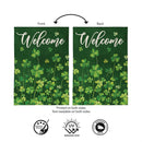 Clover Field Burlap Garden Flag Garden