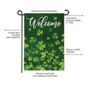 Clover Field Burlap Garden Flag Garden