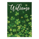 Clover Field Burlap Garden Flag Garden