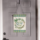 Home Sweet Home Greenery Wreath Burlap Flag Garden
