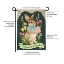 Vintage Easter Bunny Burlap Flag Garden