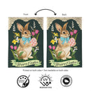 Vintage Easter Bunny Burlap Flag House