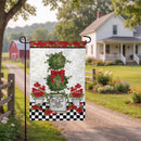 Bloom & Blossom Geranium Burlap Flag Garden