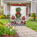 Bloom & Blossom Geranium Burlap Flag Garden