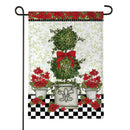 Bloom & Blossom Geranium Burlap Flag Garden