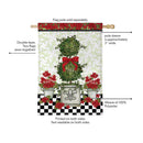 Bloom & Blossom Geranium Burlap Flag House