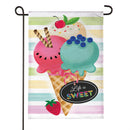 Life Is Sweet Burlap Flag Garden