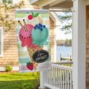 Life Is Sweet Burlap Flag House