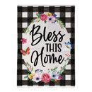 Bless This Home Burlap Flag Garden