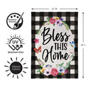 Bless This Home Burlap Flag Garden