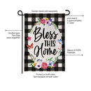 Bless This Home Burlap Flag Garden