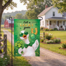 Just a Lucky Goose Burlap Garden Flag Garden