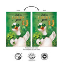 Just a Lucky Goose Burlap Garden Flag Garden