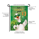 Just a Lucky Goose Burlap Garden Flag Garden