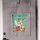 Just a Happy Goose Burlap Garden Flag Garden