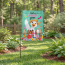 Just a Happy Goose Burlap Garden Flag Garden