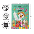 Just a Happy Goose Burlap Garden Flag Garden