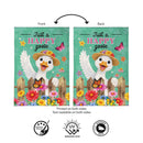 Just a Happy Goose Burlap Garden Flag Garden