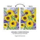 Sunflower Happiness Burlap House Flag