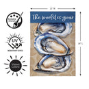 The World Is Your Oyster Burlap Flag Garden