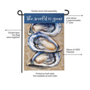 The World Is Your Oyster Burlap Flag Garden