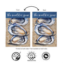 The World Is Your Oyster Burlap Flag House