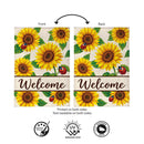 Sunflower Burst Burlap Flag Garden