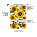 Sunflower Burst Burlap Flag Garden