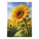 Golden Sunflower Field Burlap Garden Flag Garden