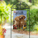 Pet Central Welcome Friends Puppies Burlap Flag Garden