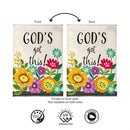 God's Got This Burlap Flag Garden