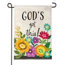 God's Got This Burlap Flag Garden