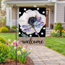 Radiant Dragonfly Welcome Burlap Flag Garden