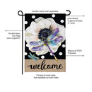 Radiant Dragonfly Welcome Burlap Flag Garden