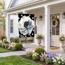 Radiant Dragonfly Welcome Burlap Flag House