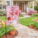 Just a Love Goose Burlap Garden Flag Garden