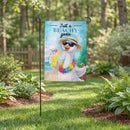 Just a Beachy Goose Burlap Garden Flag Garden