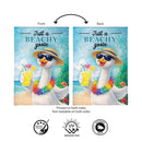 Just a Beachy Goose Burlap Garden Flag Garden