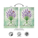 Blue Lavender Burlap Garden Flag Garden