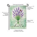 Blue Lavender Burlap Garden Flag Garden