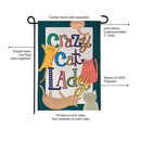 Pet Central Crazy Cat Lady Burlap Flag Garden