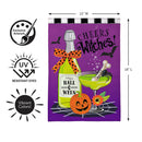 Cheers Witches! Burlap Flag Garden