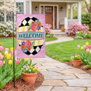 Courtly Check Egg Burlap Flag Garden