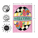 Courtly Check Egg Burlap Flag Garden