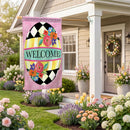 Courtly Check Egg Burlap Flag House