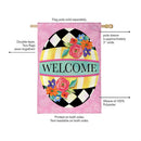 Courtly Check Egg Burlap Flag House