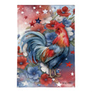 Doodle Dandy Rooster Burlap House Flag