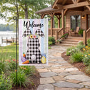 Buffalo Plaid Bunny Burlap Garden Flag Garden